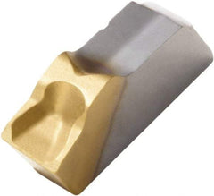 Seco - 150.1016 16 T25M Grade, 0.2" Cutting Width, Carbide Cutoff Insert - 6° Left Hand Lead Angle, 0.01" Cnr Rad, TiCN Coated, Single End - USA Tool & Supply