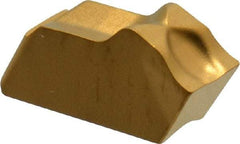 Seco - 150.104 14 T25M Grade, 0.161" Cutting Width, Carbide Cutoff Insert - 0° Neutral Lead Angle, 0.009" Cnr Rad, TiC/TiCN/TiN Coated, Single End - USA Tool & Supply