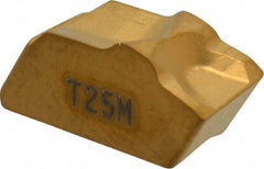 Seco - 150.105 16 T25M Grade, 0.2" Cutting Width, Carbide Cutoff Insert - 6° Right Hand Lead Angle, 0.01" Cnr Rad, TiC/TiCN/TiN Coated, Single End - USA Tool & Supply
