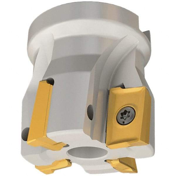 Iscar - 4 Inserts, 2" Cut Diam, 3/4" Arbor Diam, 0.787" Max Depth of Cut, Indexable Square-Shoulder Face Mill - 0/90° Lead Angle, 2" High, 3M AXKT 2006 Insert Compatibility, Series Mill2000 - USA Tool & Supply