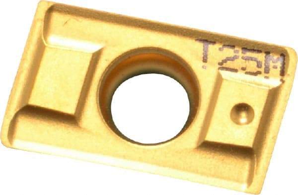 Seco - APFT1604 M12 Grade T25M Carbide Milling Insert - TiCN/TiC/TiCN/TiN Finish, 0.187" Thick, 0.031" Corner Radius - USA Tool & Supply