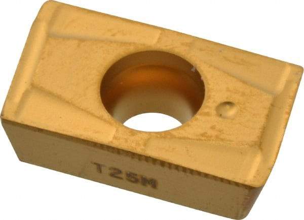 Seco - APFT1604 D15 Grade T25M Carbide Milling Insert - TiCN/TiC/TiCN/TiN Finish, 0.187" Thick, 0.031" Corner Radius - USA Tool & Supply
