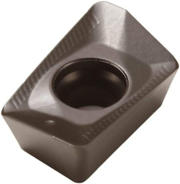 Seco - XOMX120412 ME08 Grade T350M Carbide Milling Insert - TiCN/Al2O3 Finish, 0.163" Thick, 0.047" Corner Radius - USA Tool & Supply