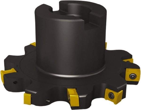Seco - Shell Mount Connection, 0.3937" Cutting Width, 0.5906" Depth of Cut, 63mm Cutter Diam, 0.8661" Hole Diam, 3 Tooth Indexable Slotting Cutter - R335.18 Toolholder, LNK.. 06.. Insert, Right Hand Cutting Direction - USA Tool & Supply