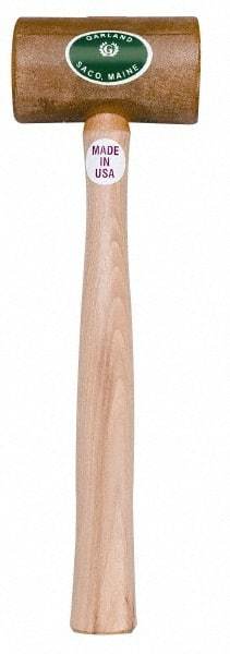 Garland - 1 Lb Head Weighted Rawhide Hammer - 12" Long Wood Handle - USA Tool & Supply