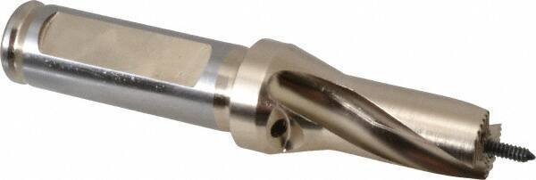 Seco - 14 to 14.99mm Diam, 1.5xD, 0.98" Max Depth, 5/8" Shank Diam, 17/32" Flute, 4.031" OAL, Replaceable Tip Drill - SD100 Insert, SD101 Toolholder, Series SD101 - USA Tool & Supply