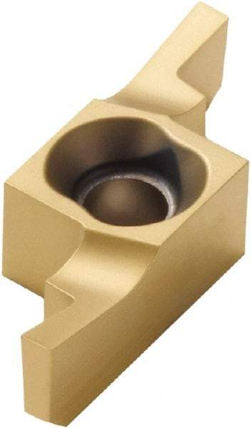 Seco - 1214012ER FD Grade CP500, 1.4mm Cutting Width Carbide Grooving Insert - 2.8mm Max Depth of Cut, Right Hand, 0.1mm Corner Radius, TiAlN/TiN Finish - USA Tool & Supply