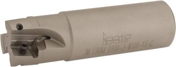 Iscar - 1" Cut Diam, 1/2" Max Depth of Cut, 1" Shank Diam, 3-1/2" OAL, Indexable Square Shoulder End Mill - 3M AXKT 1304.../2006... Inserts, Weldon Shank, 90° Lead Angle, Through Coolant, Series Mill2000 - USA Tool & Supply