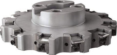 Seco - Shell Mount Connection, 0.63" Cutting Width, 2.209" Depth of Cut, 8" Cutter Diam, 1-1/2" Hole Diam, 12 Tooth Indexable Slotting Cutter - R335.25 Toolholder, XNHQ, LNHQ Insert, Right Hand Cutting Direction - USA Tool & Supply