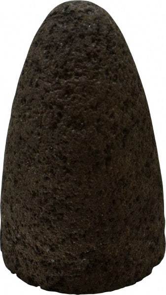Norton - Type 16, 1-3/4" Max Diam, 3" Head Thickness, 24 Grit Cone - Aluminum Oxide, Very Coarse Grade, 5/8-11 Shank Thread - USA Tool & Supply