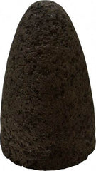 Norton - Type 16, 1-3/4" Max Diam, 3" Head Thickness, 24 Grit Cone - Aluminum Oxide, Very Coarse Grade, 5/8-11 Shank Thread - USA Tool & Supply