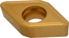 Seco - DCMT21.52 F2 Grade TP40 Carbide Turning Insert - TiC/TiCN/TiN Finish, 55° Diamond, 1/4" Inscr Circle, 3/32" Thick, 1/32" Corner Radius - USA Tool & Supply