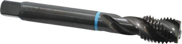 Emuge - M16x2.00 Metric Coarse 3 Flute 6H Modified Bottoming Spiral Flute Tap - Cobalt, Oxide Finish, 110mm OAL, Right Hand Flute, Right Hand Thread, Series Enorm-VA - USA Tool & Supply