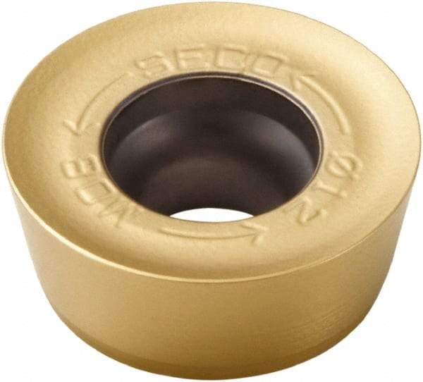 Seco - RPKT2006M0 M20 Grade F40M Carbide Milling Insert - TiAlN/TiN Finish, 1/4" Thick, 0.787" Inscribed Circle - USA Tool & Supply