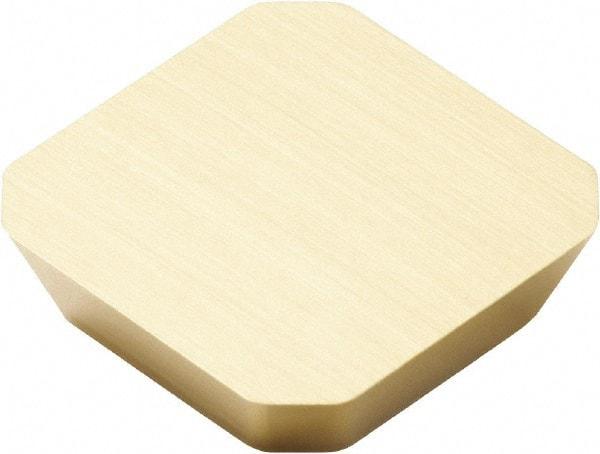 Seco - SEAN42 E12 Grade F15M Carbide Milling Insert - TiAlN/TiN Finish, 1/8" Thick, 1/2" Inscribed Circle - USA Tool & Supply