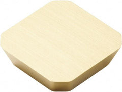 Seco - SEAN42 E12 Grade F15M Carbide Milling Insert - TiAlN/TiN Finish, 1/8" Thick, 1/2" Inscribed Circle - USA Tool & Supply