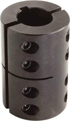 Climax Metal Products - 2" Inside x 3-1/4" Outside Diam, Two Piece Rigid Coupling with Keyway - 4-7/8" Long x 1/2" Keyway Width x 1/4" Keyway Depth - USA Tool & Supply