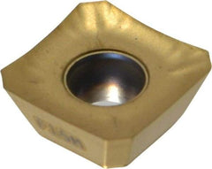 Seco - SEEX09T3 E04 Grade F15M Carbide Milling Insert - TiAlN/TiN Finish, 0.156" Thick, 3/8" Inscribed Circle - USA Tool & Supply