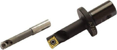 Seco - 10.01mm Min Bore Diam, 11.99mm Shank Diam, Indexable Boring Bar - 30mm Max Bore Depth, CC.. 0602.. Insert, Screw Holding Method - USA Tool & Supply