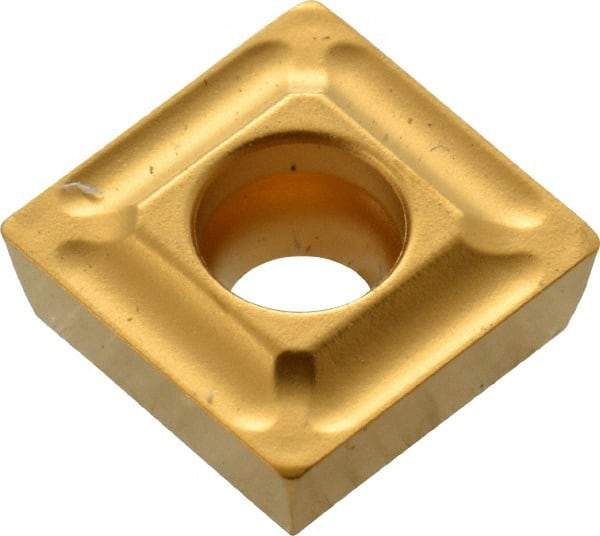 Seco - SPMX090304 75 Grade T25M Carbide Milling Insert - TiCN/TiC/TiCN/TiN Finish, 1/8" Thick, 3/8" Inscribed Circle, 0.015" Corner Radius - USA Tool & Supply