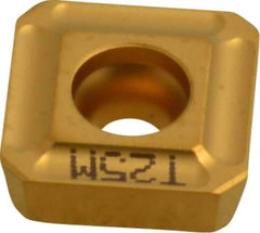 Seco - SPMX12T3 75 Grade T25M Carbide Milling Insert - TiCN/TiC/TiCN/TiN Finish, 0.156" Thick, 1/2" Inscribed Circle - USA Tool & Supply
