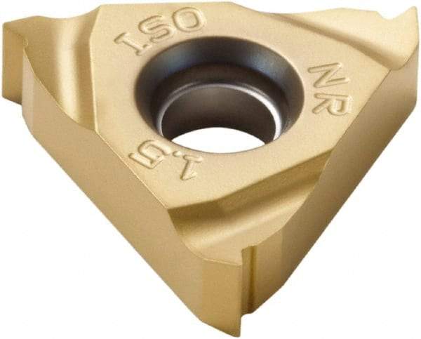 Seco - 16NR Internal Right Hand ISO Laydown Threading Insert - Grade TP05, TiN/Al2O3/TiC Coated Carbide, 9.53mm Inscribed Circle - USA Tool & Supply