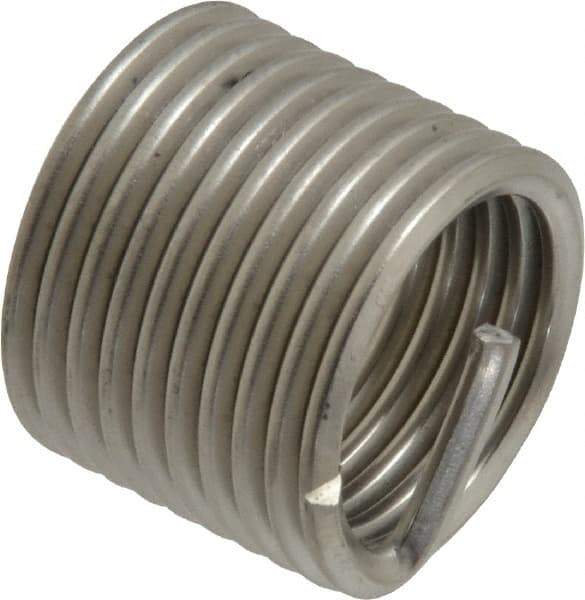 Recoil - M16x2.00 Metric Coarse, 24mm OAL, Free Running Helical Insert - 9-3/4 Free Coils, Tanged, Stainless Steel, Bright Finish, 1-1/2D Insert Length - Exact Industrial Supply