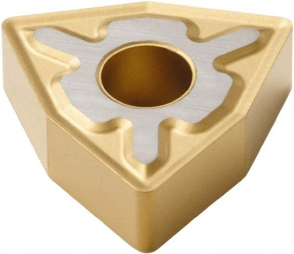 Seco - WNMG431 MF3 Grade TP40 Carbide Turning Insert - TiC/TiCN/TiN Finish, 80° Trigon, 1/2" Inscr Circle, 3/16" Thick, 1/64" Corner Radius - USA Tool & Supply