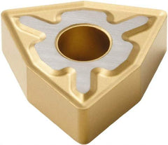 Seco - WNMG431 MF3 Grade TP40 Carbide Turning Insert - TiC/TiCN/TiN Finish, 80° Trigon, 1/2" Inscr Circle, 3/16" Thick, 1/64" Corner Radius - USA Tool & Supply
