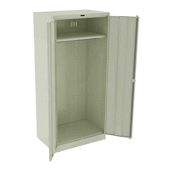 Tennsco - 1 Shelf Wardrobe Storage Cabinet - Steel, 36" Wide x 24" Deep x 78" High, Putty - USA Tool & Supply