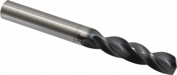 SGS - 3/8" 145° Spiral Flute Solid Carbide Screw Machine Drill Bit - USA Tool & Supply