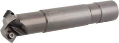 Seco - 45° Lead Angle, 1.55" Max Cut Diam, 1.039" Max Cut Diam, 5/8" Min Cut Diam, 0.2" Max Depth of Cut, Indexable Chamfer & Angle End Mill - 2 Inserts, SPMX 0903.. Insert Style, 4.33" OAL, Straight Shank - USA Tool & Supply