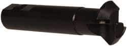 Seco - 45° Lead Angle, 1.55" Max Cut Diam, 1" Min Cut Diam, 0.28" Max Depth of Cut, Indexable Chamfer and Angle End Mill - 2 Inserts, SPMX 12T3.. Insert Style, 5.12" Overall Length, Straight Shank, 45° Included Angle - USA Tool & Supply