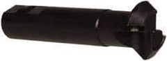 Seco - 45° Lead Angle, 1.55" Max Cut Diam, 1" Min Cut Diam, 0.28" Max Depth of Cut, Indexable Chamfer and Angle End Mill - 2 Inserts, SPMX 12T3.. Insert Style, 5.12" Overall Length, Straight Shank, 45° Included Angle - USA Tool & Supply