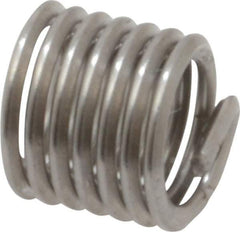 Recoil - #10-32 UNF, 0.285" OAL, Free Running Helical Insert - 6-7/8 Free Coils, Tanged, Stainless Steel, Bright Finish, 1-1/2D Insert Length - Exact Industrial Supply