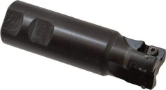 Seco - 1-1/4" Cut Diam, 0.59" Max Depth of Cut, 1-1/4" Shank Diam, 4.33" OAL, Indexable Square Shoulder End Mill - AP.. 1604 Inserts, Weldon Shank, 90° Lead Angle - USA Tool & Supply