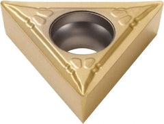 Seco - TCMT32.51 F1 Grade CP200 Carbide Turning Insert - TiAlN/TiN Finish, 60° Triangle, 3/8" Inscr Circle, 5/32" Thick, 1/64" Corner Radius - USA Tool & Supply