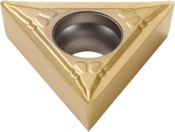 Seco - TCMT32.51 F1 Grade TP40 Carbide Turning Insert - TiC/TiCN/TiN Finish, 60° Triangle, 3/8" Inscr Circle, 5/32" Thick, 1/64" Corner Radius - USA Tool & Supply