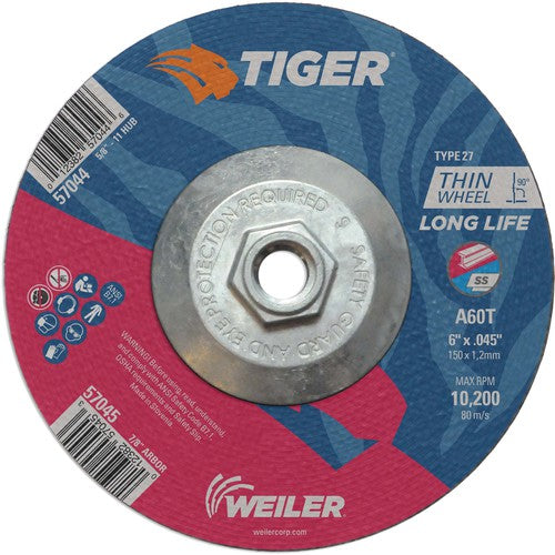 6X.045 A60T A/O T27 C/O WHEEL - USA Tool & Supply