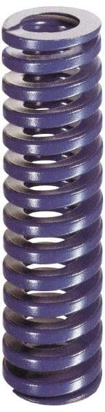 Dayton Lamina - 2" Hole Diam, 1" Rod Diam, 8" Free Length, Blue Die Spring - 32.8 Lb Max Deflection, 3" Max Deflection, Medium Duty, Chromium Vanadium Steel - USA Tool & Supply