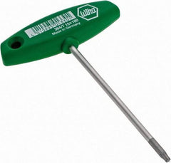 Wiha - T15 Torx Key - T-Handle, 100mm Length Under Head - USA Tool & Supply