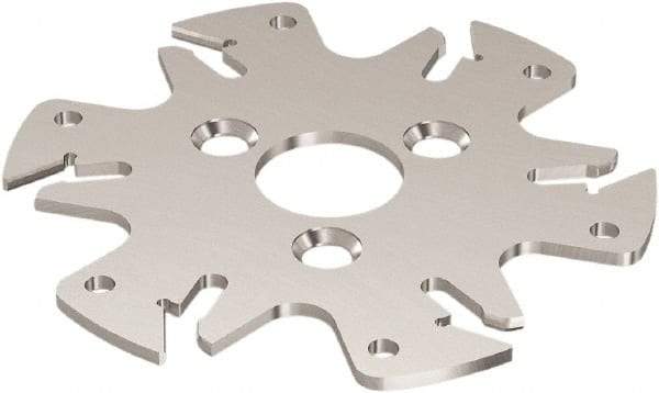 Seco - Arbor Hole Connection, 0.122" Cutting Width, 3/4" Depth of Cut, 3" Cutter Diam, 3 Tooth Indexable Slotting Cutter - 1-1/4" Shank Diam, R335.10 Toolholder, 150.10-3N Insert, Right Hand Cutting Direction - USA Tool & Supply