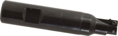 Seco - 5/8" Cut Diam, 0.2" Max Depth of Cut, 3/4" Shank Diam, 3.74" OAL, Indexable Square Shoulder End Mill - SPMX 0602 Inserts, Weldon Shank, 90° Lead Angle - USA Tool & Supply