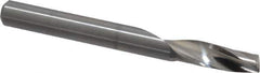 Onsrud - 1/4" Cutting Diam x 3/4" Length of Cut, 1 Flute, Upcut Spiral Router Bit - Uncoated, Right Hand Cut, Solid Carbide, 2-1/2" OAL x 1/4" Shank Diam, Single Edge, 21° Helix Angle - USA Tool & Supply