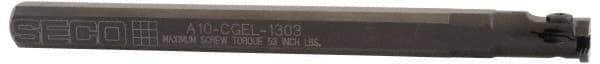 Seco - A..-CGHR, Left Hand, Indexable Grooving Tool Holder - LC..1304.. Insert Compatibility, 10" OAL, Through Coolant - USA Tool & Supply