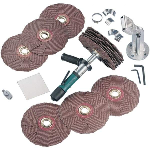 Dynabrade - 0.4 hp, 200-950 RPM Finishing Sander - 22 CFM Air Consumption, 6.21 bar Air Pressure, 1/4 NPT Inlet - USA Tool & Supply