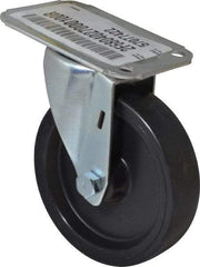 E.R. Wagner - 4" Diam x 1" Wide x 4-13/16" OAH Top Plate Mount Swivel Caster - Polyolefin, 140 Lb Capacity, Plain Bearing, 2-3/4 x 3-3/4" Plate - USA Tool & Supply