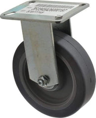 E.R. Wagner - 5" Diam x 1-1/2" Wide x 6-3/8" OAH Top Plate Mount Rigid Caster - TPR, 240 Lb Capacity, Ball Bearing, 3-1/8 x 4-1/8" Plate - USA Tool & Supply