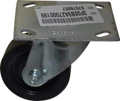 E.R. Wagner - 3-1/2" Diam x 1-1/4" Wide x 4-5/8" OAH Top Plate Mount Swivel Caster - Polypropylene, 250 Lb Capacity, Ball Bearing, 3-3/4 x 4-5/8" Plate - USA Tool & Supply
