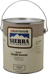 Rust-Oleum - 1 Gal Safety Red Semi Gloss Finish Acrylic Enamel Paint - Interior/Exterior, <0 gL VOC Compliance - USA Tool & Supply